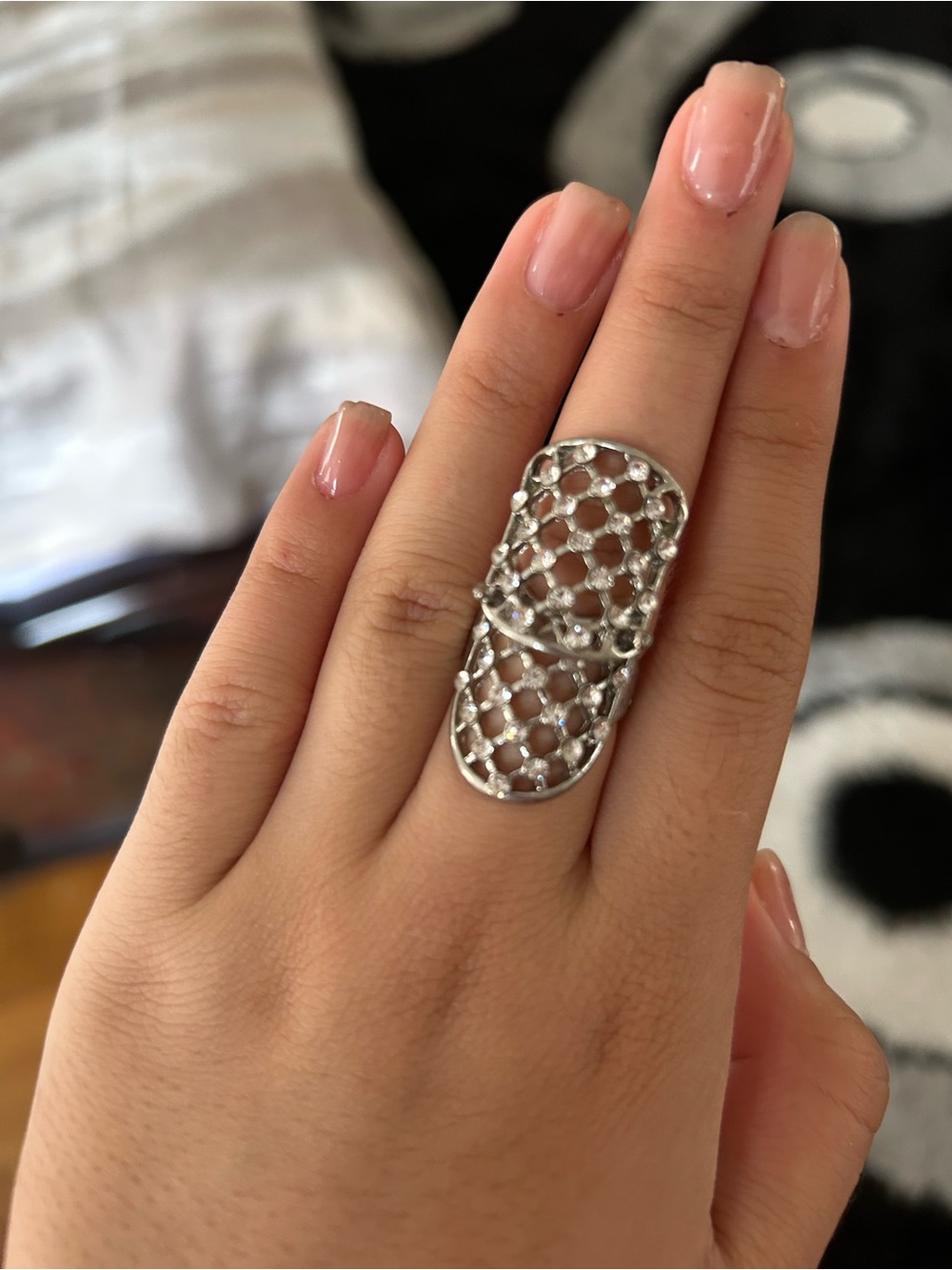 Silver Openwork Double-Band Ring - Women Jewelry